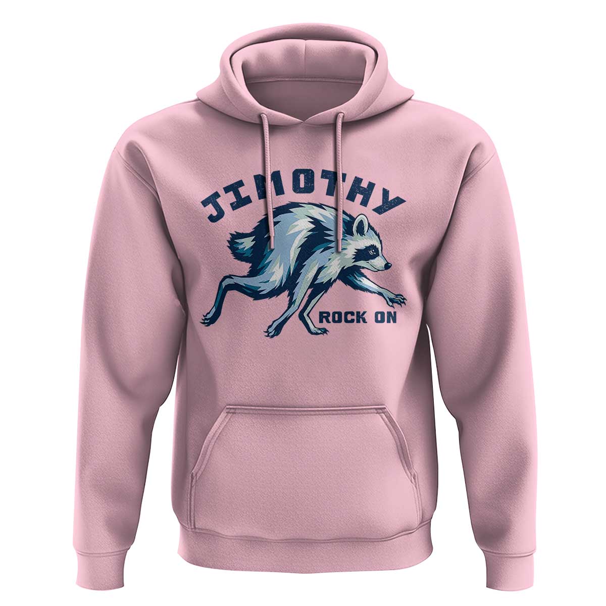 Rock On Jimothy the Raccoon Blue Graphic Hoodie Vintage Viral Seattle Trash Panda