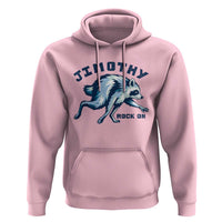Rock On Jimothy the Raccoon Blue Graphic Hoodie Vintage Viral Seattle Trash Panda