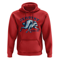 Rock On Jimothy the Raccoon Blue Graphic Hoodie Vintage Viral Seattle Trash Panda