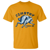 Rock On Jimothy the Raccoon Blue Graphic T Shirt Vintage Viral Seattle Trash Panda