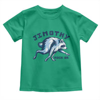 Rock On Jimothy the Raccoon Blue Graphic Toddler T Shirt Vintage Viral Seattle Trash Panda