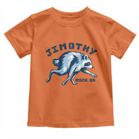 Rock On Jimothy the Raccoon Blue Graphic Toddler T Shirt Vintage Viral Seattle Trash Panda
