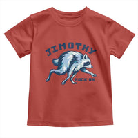 Rock On Jimothy the Raccoon Blue Graphic Toddler T Shirt Vintage Viral Seattle Trash Panda