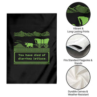 Retro 8-Bit Pixel 80s Game Over Parody Graphic Garden Flag You Have Died Of Diarrhea Lettuce