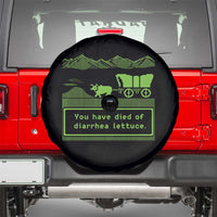Retro 8-Bit Pixel 80s Game Over Parody Graphic Spare Tire Cover You Have Died Of Diarrhea Lettuce