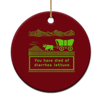 Retro 8-Bit Pixel 80s Game Over Parody Graphic Ceramic Ornament You Have Died Of Diarrhea Lettuce