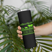 Retro 8-Bit Pixel 80s Game Over Parody Graphic Skinny Tumbler You Have Died Of Diarrhea Lettuce