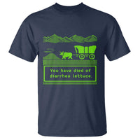 Retro 8-Bit Pixel 80s Game Over Parody Graphic T Shirt You Have Died Of Diarrhea Lettuce