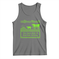 Retro 8-Bit Pixel 80s Game Over Parody Graphic Tank Top You Have Died Of Diarrhea Lettuce