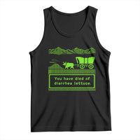 Retro 8-Bit Pixel 80s Game Over Parody Graphic Tank Top You Have Died Of Diarrhea Lettuce