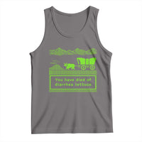 Retro 8-Bit Pixel 80s Game Over Parody Graphic Tank Top You Have Died Of Diarrhea Lettuce