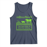 Retro 8-Bit Pixel 80s Game Over Parody Graphic Tank Top You Have Died Of Diarrhea Lettuce