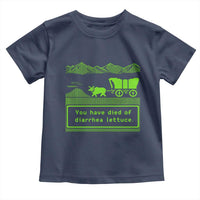 Retro 8-Bit Pixel 80s Game Over Parody Graphic Toddler T Shirt You Have Died Of Diarrhea Lettuce