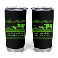 Retro 8-Bit Pixel 80s Game Over Parody Graphic Tumbler Cup You Have Died Of Diarrhea Lettuce