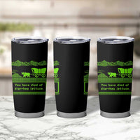 Retro 8-Bit Pixel 80s Game Over Parody Graphic Tumbler Cup You Have Died Of Diarrhea Lettuce