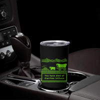 Retro 8-Bit Pixel 80s Game Over Parody Graphic Tumbler Cup You Have Died Of Diarrhea Lettuce