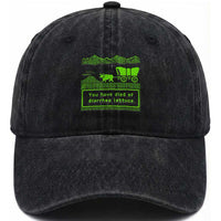 Retro 8-Bit Pixel 80s Game Over Parody Graphic Washed Cotton Baseball Cap You Have Died Of Diarrhea Lettuce