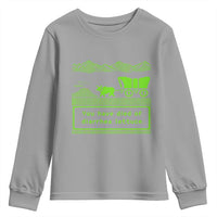 Retro 8-Bit Pixel 80s Game Over Parody Graphic Youth Sweatshirt You Have Died Of Diarrhea Lettuce