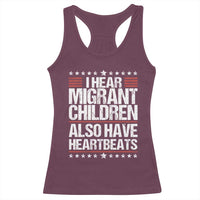 I Hear Migrant Children Also Have Heartbeats Racerback Tank Top Vintage Stars Human Rights Social Justice