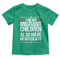 I Hear Migrant Children Also Have Heartbeats Toddler T Shirt Vintage Stars Human Rights Social Justice