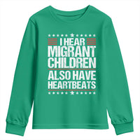 I Hear Migrant Children Also Have Heartbeats Youth Sweatshirt Vintage Stars Human Rights Social Justice
