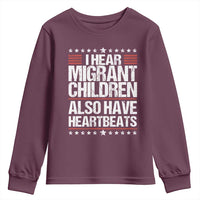 I Hear Migrant Children Also Have Heartbeats Youth Sweatshirt Vintage Stars Human Rights Social Justice