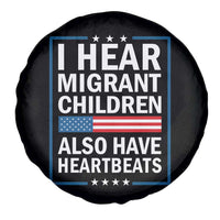 I Hear Migrant Children Also Have Heartbeats Spare Tire Cover Patriotic American Flag Human Rights