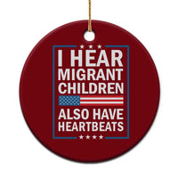 I Hear Migrant Children Also Have Heartbeats Ceramic Ornament Patriotic American Flag Human Rights