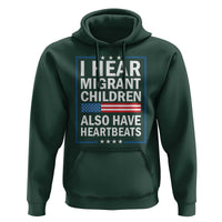 I Hear Migrant Children Also Have Heartbeats Hoodie Patriotic American Flag Human Rights