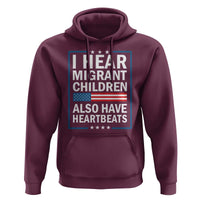 I Hear Migrant Children Also Have Heartbeats Hoodie Patriotic American Flag Human Rights