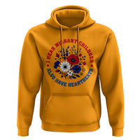 I Hear Migrant Children Also Have Heartbeats Hoodie Patriotic Red White Blue Floral Human Rights