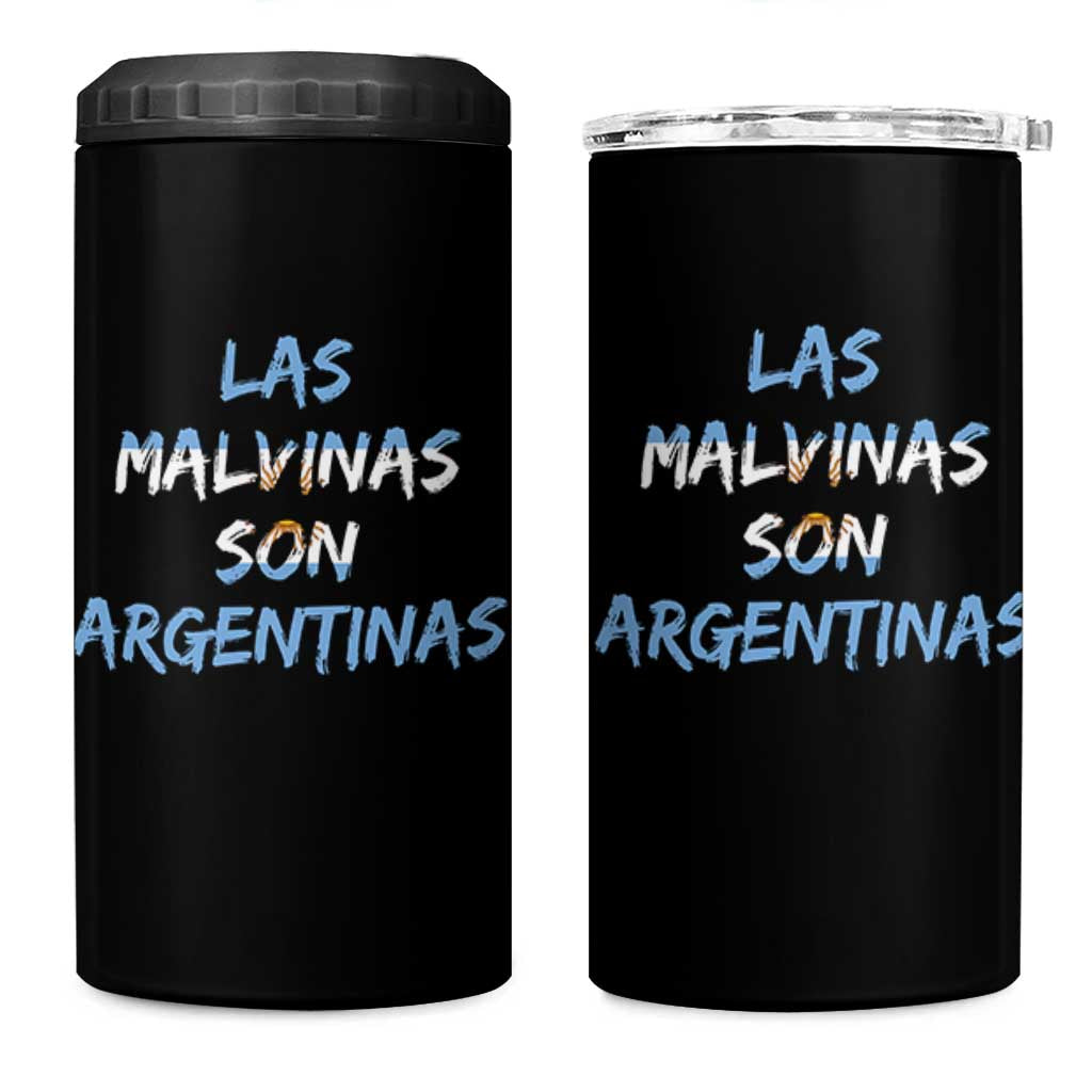 Patriotic Las Malvinas Son Argentinas Flag 4 in 1 Can Cooler Tumbler Argentine Heritage Sun of May Argentina Sovereignty