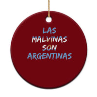 Patriotic Las Malvinas Son Argentinas Flag Ceramic Ornament Argentine Heritage Sun of May Argentina Sovereignty