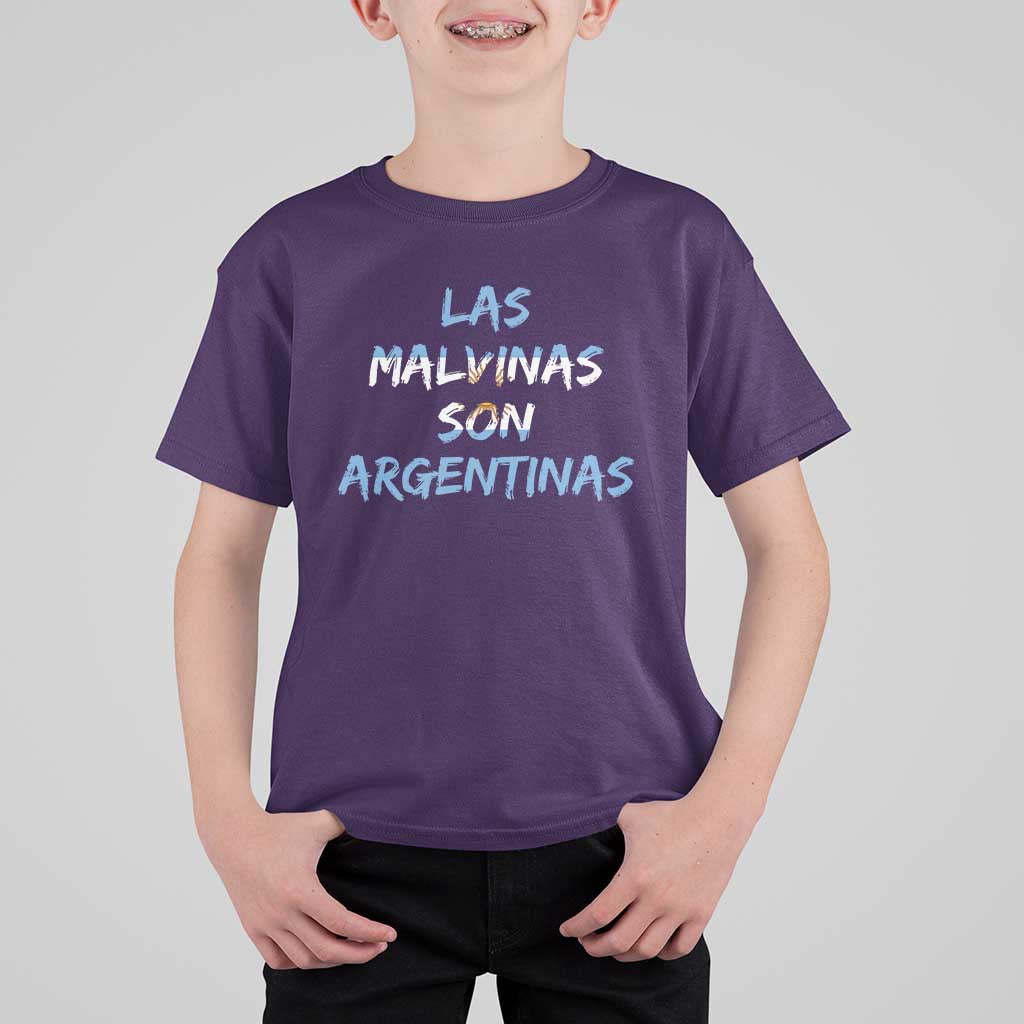 Patriotic Las Malvinas Son Argentinas Flag T Shirt For Kid Argentine Heritage Sun of May Argentina Sovereignty