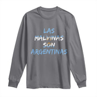 Patriotic Las Malvinas Son Argentinas Flag Long Sleeve Shirt Argentine Heritage Sun of May Argentina Sovereignty