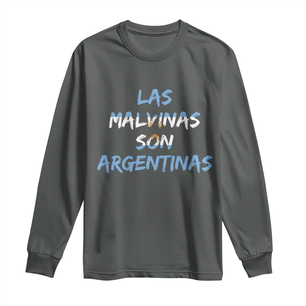 Patriotic Las Malvinas Son Argentinas Flag Long Sleeve Shirt Argentine Heritage Sun of May Argentina Sovereignty