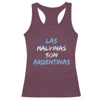 Patriotic Las Malvinas Son Argentinas Flag Racerback Tank Top Argentine Heritage Sun of May Argentina Sovereignty