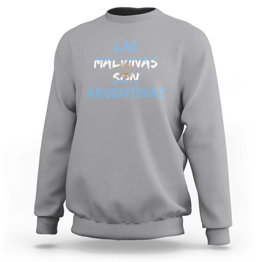 Patriotic Las Malvinas Son Argentinas Flag Sweatshirt Argentine Heritage Sun of May Argentina Sovereignty