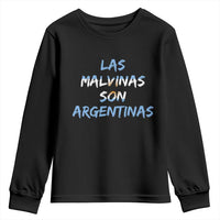 Patriotic Las Malvinas Son Argentinas Flag Youth Sweatshirt Argentine Heritage Sun of May Argentina Sovereignty