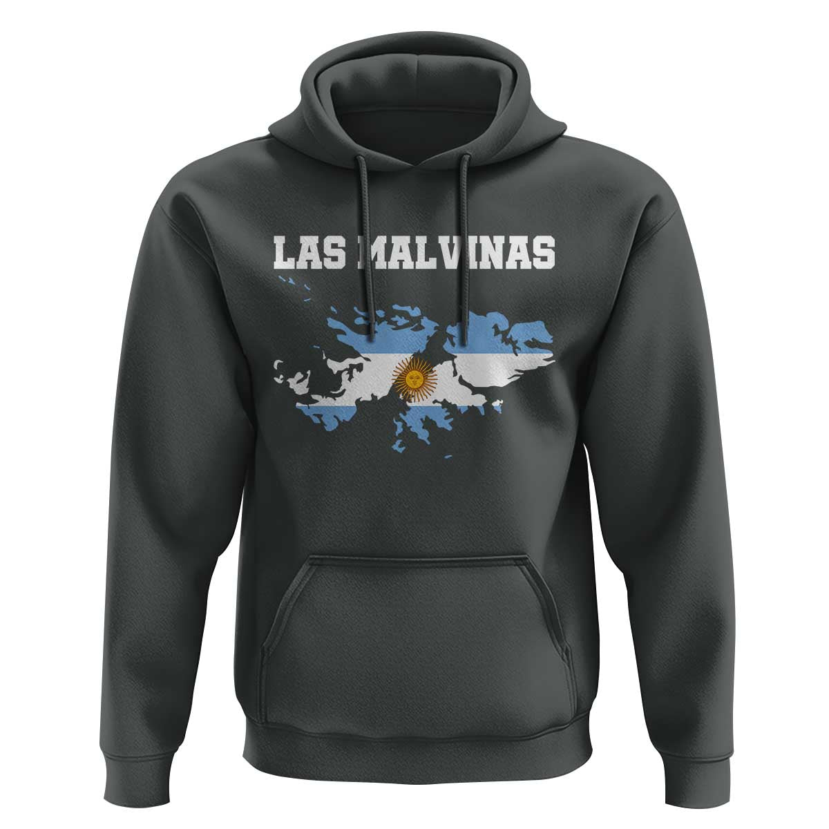 Las Malvinas Island Map Flag Graphic Hoodie Patriotic Sovereignty Argentine Heritage Sun of May Pride