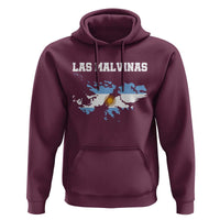 Las Malvinas Island Map Flag Graphic Hoodie Patriotic Sovereignty Argentine Heritage Sun of May Pride