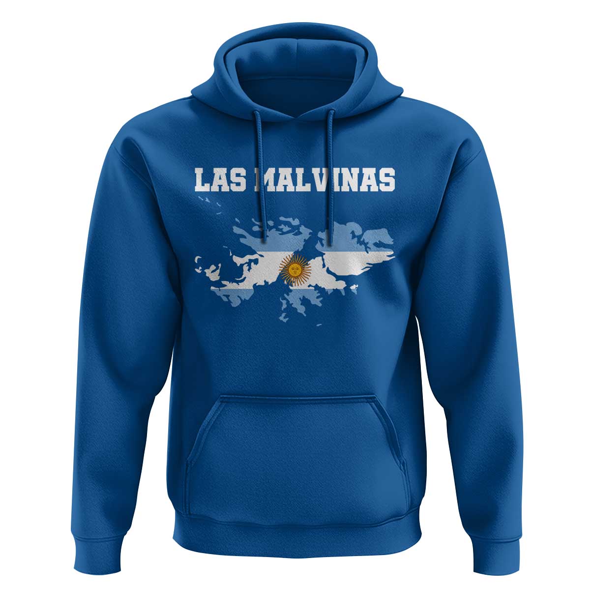 Las Malvinas Island Map Flag Graphic Hoodie Patriotic Sovereignty Argentine Heritage Sun of May Pride