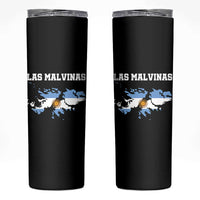 Las Malvinas Island Map Flag Graphic Skinny Tumbler Patriotic Sovereignty Argentine Heritage Sun of May Pride