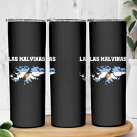 Las Malvinas Island Map Flag Graphic Skinny Tumbler Patriotic Sovereignty Argentine Heritage Sun of May Pride