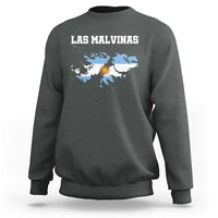 Las Malvinas Island Map Flag Graphic Sweatshirt Patriotic Sovereignty Argentine Heritage Sun of May Pride