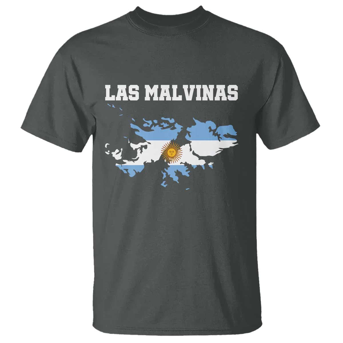 Las Malvinas Island Map Flag Graphic T Shirt Patriotic Sovereignty Argentine Heritage Sun of May Pride