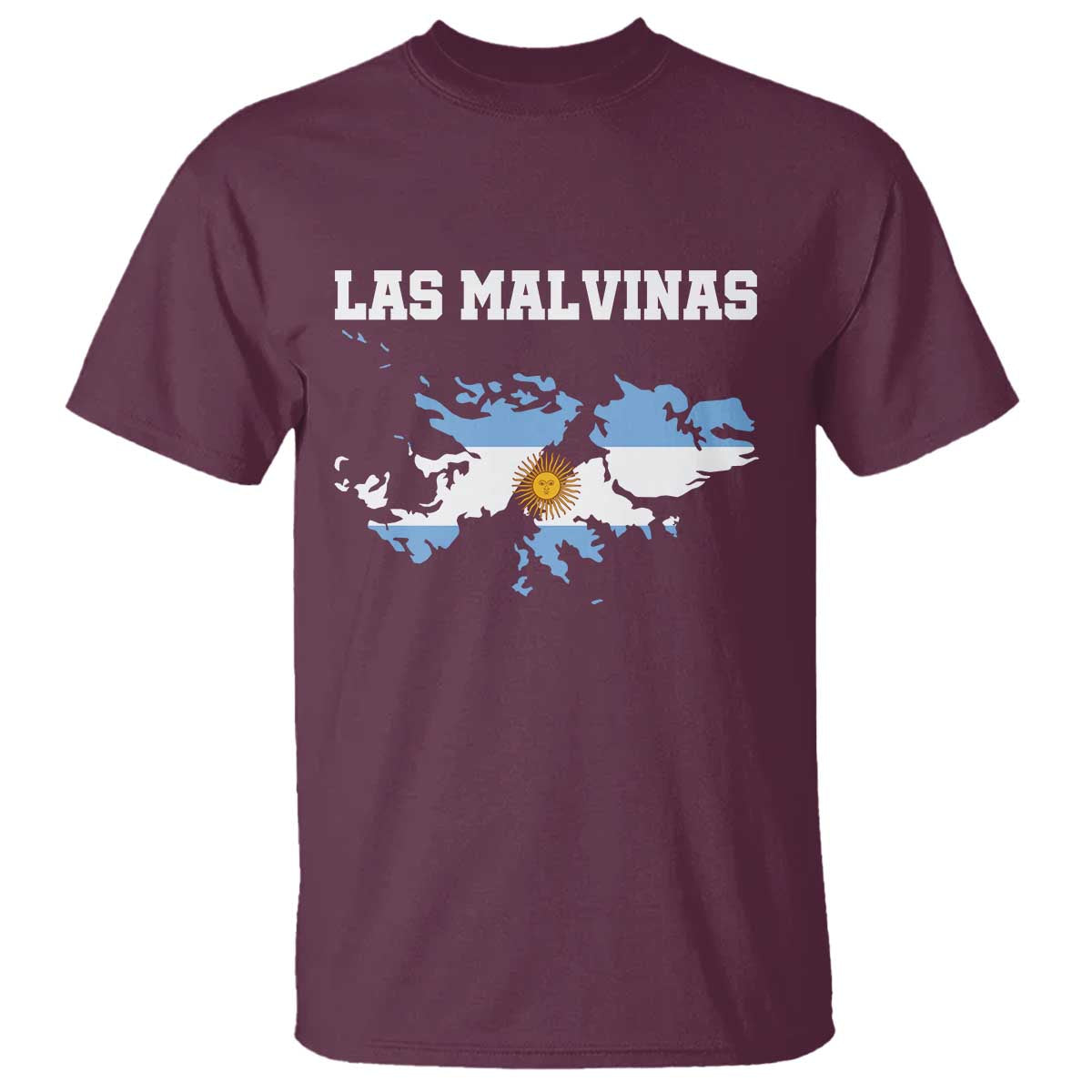 Las Malvinas Island Map Flag Graphic T Shirt Patriotic Sovereignty Argentine Heritage Sun of May Pride