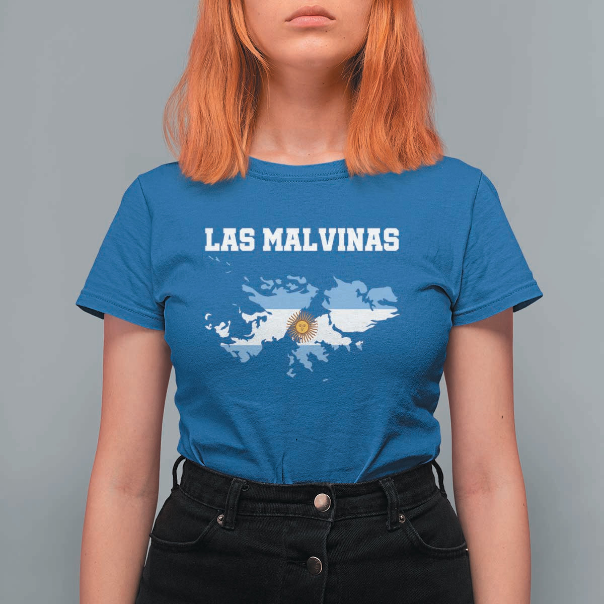 Las Malvinas Island Map Flag Graphic T Shirt For Women Patriotic Sovereignty Argentine Heritage Sun of May Pride
