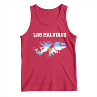 Las Malvinas Island Map Flag Graphic Tank Top Patriotic Sovereignty Argentine Heritage Sun of May Pride