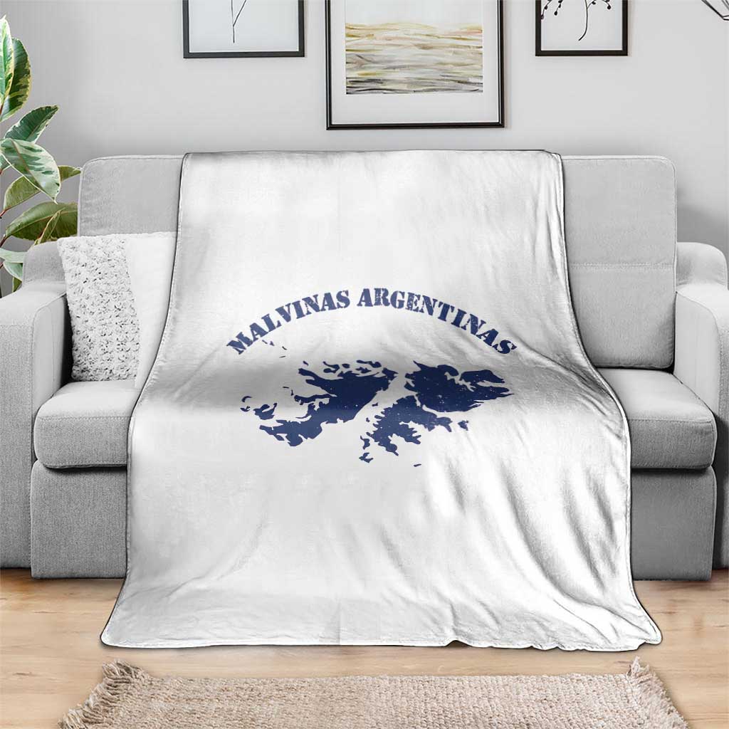 Retro Malvinas Argentinas Distressed Map Graphic Throw Blanket Argentine Island Sovereignty Heritage Pride